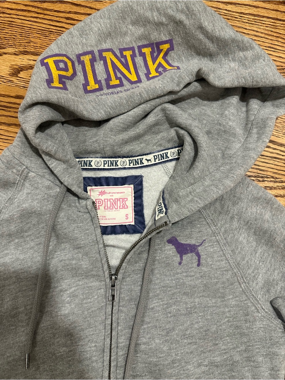 Victorias Secret PINK LSU Zip Up Hoodie - Picture 5 of 8
